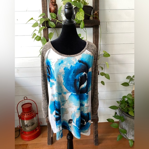 Style & Co: Floral Top Knit Blouse - Picture 14 of 17